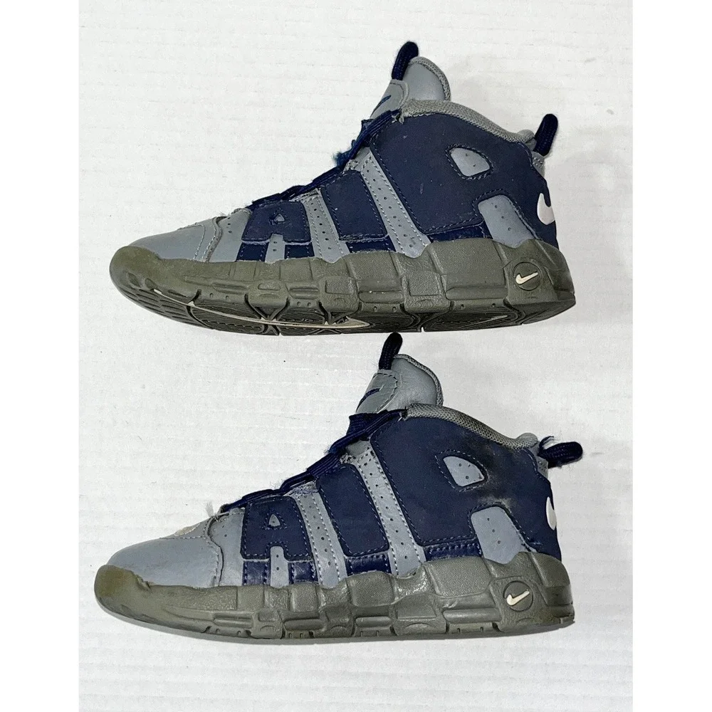 Nike Air More Uptempo TD Sneakers 10C Georgetown Hoyas Gray Blue DM3319-009 M‎